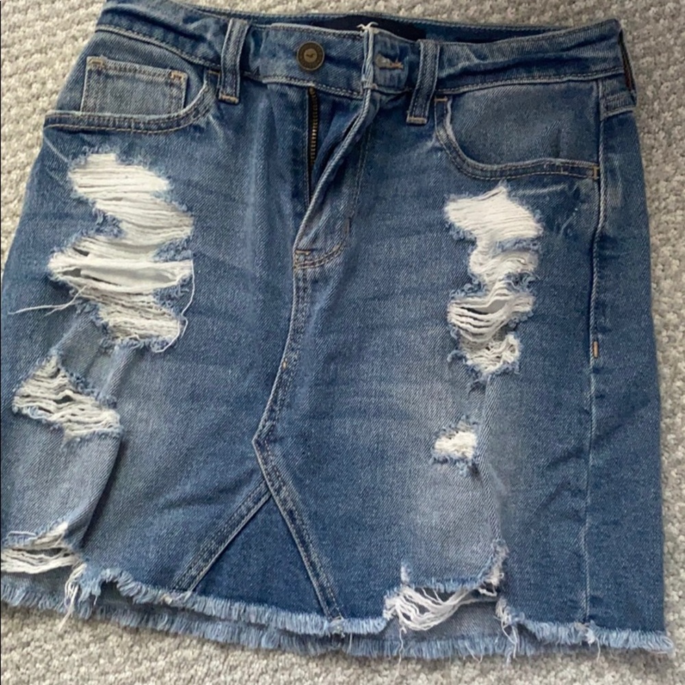 hollister jean mini skirt size 24